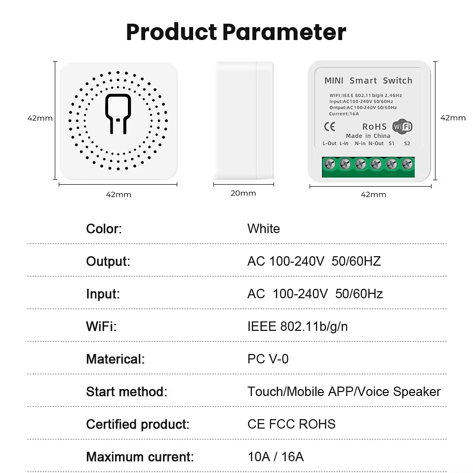 Mini 16A WiFi Switch Smart Lif - Home Automation Technology 评论和价格